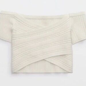 Aerie Reversible Sweater Cropped Top | Medium
